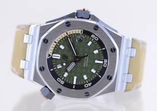 Thumbnail von Audemars Piguet Royal Oak Offshore Diver green Dial Khaki B+P