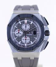 Thumbnail von Audemars Piguet Royal Oak Offshore Chronograph 44mm Chronograph grey Titan Glasboden B+P