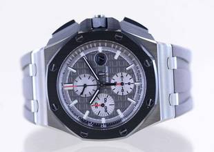 Thumbnail von Audemars Piguet Royal Oak Offshore Chronograph 44mm Chronograph grey Titan Glasboden B+P