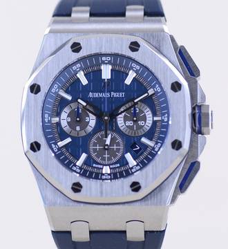  Audemars Piguet Royal Oak Offshore Chronograph 42mm Chronograph blue Titan Sportler B+P 