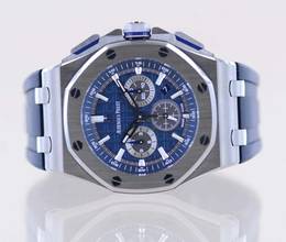 Thumbnail von Audemars Piguet Royal Oak Offshore Chronograph 42mm Chronograph blue Titan Sportler B+P