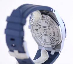 Thumbnail von Audemars Piguet Royal Oak Offshore Chronograph 42mm Chronograph blue Titan Sportler B+P