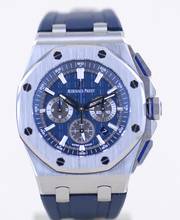 Thumbnail von Audemars Piguet Royal Oak Offshore Chronograph 42mm Chronograph blue Titan Sportler B+P