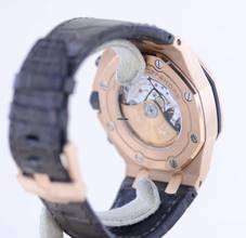 Thumbnail von Audemars Piguet Royal Oak Offshore Chronograph Grey Dial 18K Roségold Automatic Glasboden B+P