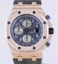 Thumbnail von Audemars Piguet Royal Oak Offshore Chronograph Grey Dial 18K Roségold Automatic Glasboden B+P