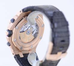 Thumbnail von Audemars Piguet Royal Oak Offshore Chronograph Grey Dial 18K Roségold Automatic Glasboden B+P