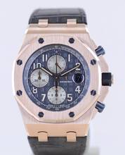Thumbnail von Audemars Piguet Royal Oak Offshore Chronograph Grey Dial 18K Roségold Automatic Glasboden B+P