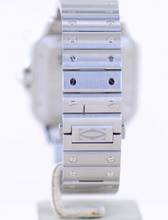 Thumbnail von Cartier Santos de Cartier Roman blue Dial Date Stahl Automatik Klassiker B+P