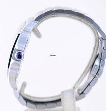 Thumbnail von Cartier Santos de Cartier Roman blue Dial Date Stahl Automatik Klassiker B+P