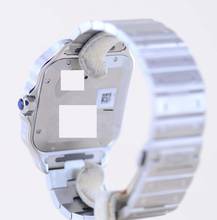 Thumbnail von Cartier Santos de Cartier Roman blue Dial Date Stahl Automatik Klassiker B+P