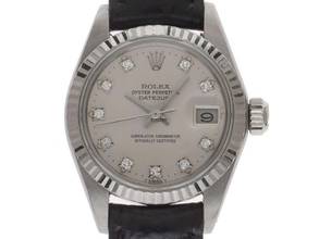  Rolex Lady-Datejust Diamanten Ref.6917 1982 Box&Beschreibung sehr gut Vintage Datejust Lady 18kt Weißgold Diamanten open 6/9 