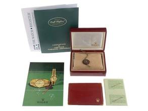 Thumbnail von Rolex Lady-Datejust Diamanten Ref.6917 1982 Box&Beschreibung sehr gut Vintage Datejust Lady 18kt Weißgold Diamanten open 6/9