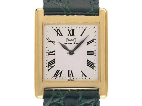  Piaget Tank Ref.70800 1988 original Box sehr gut Vintage Tank 18kt Gelbgold 28g 