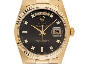  Rolex Day-Date 36 Ref.18238 1990 Full Set wie Neu Vintage Day-Date 18kt Gelbgold Diamanten 123g 