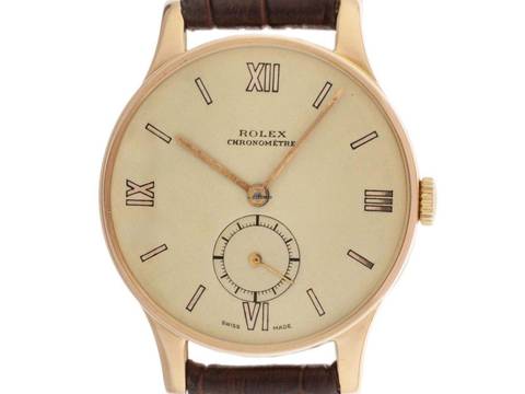  Rolex Precision 18kt Roségold Ref.2582A 1958 Full Set sehr gut Vintage Precision 18kt Roségold 