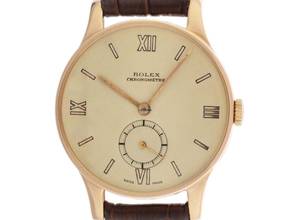 Thumbnail von Rolex Precision 18kt Roségold Ref.2582A 1958 Full Set sehr gut Vintage Precision 18kt Roségold