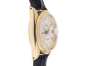Thumbnail von Rolex Datejust 31 Medium Ref.6827 1977 Box&Beschreibung sehr gut Vintage Datejust Medium 14kt Gelbgold open 6/9