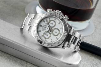 Thumbnail von Rolex Daytona Chronograph White Dial Stahl Automatik Herrenuhr 116520 B&P 2008