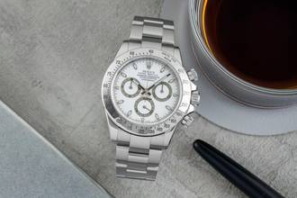 Thumbnail von Rolex Daytona Chronograph White Dial Stahl Automatik Herrenuhr 116520 B&P 2008