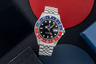 Thumbnail von Rolex GMT-Master Pepsi Stahl Automatik Herrenuhr Ref. 16750 Vintage Klassiker