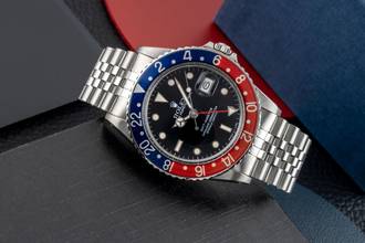 Thumbnail von Rolex GMT-Master Pepsi Stahl Automatik Herrenuhr Ref. 16750 Vintage Klassiker