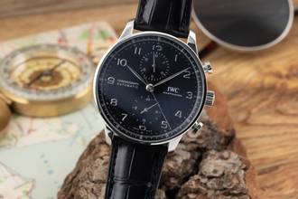 Thumbnail von IWC Portugieser Chronograph Automatik Stahl Ref. IW371609 Papiere