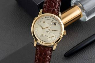 Thumbnail von A. Lange & Söhne Lange 1 18k (0,750) Gold Handaufzug Herrenuhr Ref. 101.021