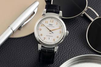 Thumbnail von IWC Da Vinci Automatic Edelstahl Automatik Silver Dial Herrenuhr Ref. IW356601 Papiere