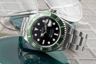 Thumbnail von Rolex Submariner Date Kermit Automatik Herrenuhr Ref. 16610LV Papiere 2009