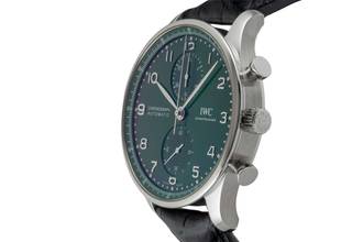 Thumbnail von IWC Portugieser Chronograph Green Dial Stahl Automatik Herrenuhr IW371615