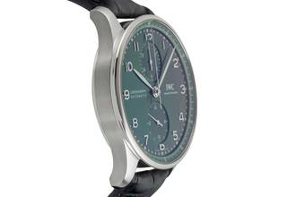 Thumbnail von IWC Portugieser Chronograph Green Dial Stahl Automatik Herrenuhr IW371615