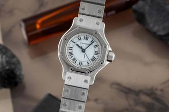 Thumbnail von Cartier Santos Octagon Automatik Edelstahl Damenuhr Ref. 0906 Klassiker
