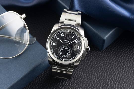  Cartier Calibre de Cartier Edelstahl Automatik Herrenuhr Ref. WSCA0005 3389 