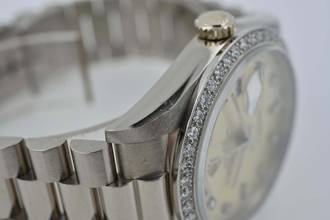 Thumbnail von Rolex Day-Date Oyster Perpetual Day Date 36 18k White Gold Weißgold Diamond Dial Bezel 18349