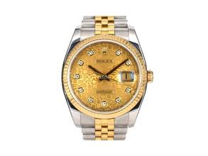 Thumbnail von Rolex Datejust 36 116233 36mm Gold Jubilee Dial With Big Diamonds - Full Set 2011