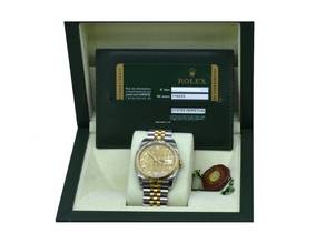 Thumbnail von Rolex Datejust 36 116233 36mm Gold Jubilee Dial With Big Diamonds - Full Set 2011