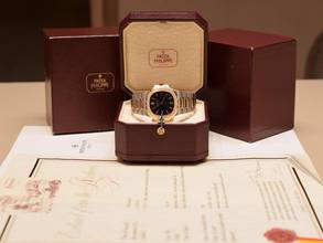 Thumbnail von Patek Philippe Nautilus 3800/1 Sigma First Generation Black Date - Like New Box/extract Patek