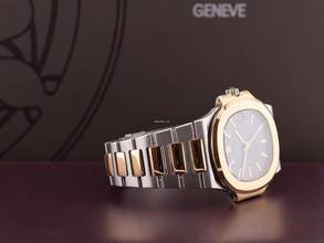 Thumbnail von Patek Philippe Nautilus 3800/1 Sigma First Generation Black Date - Like New Box/extract Patek