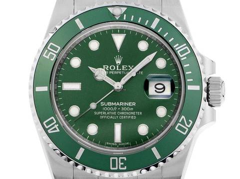  Rolex Submariner Date LV Hulk Ref.116610LV 2011 Full Set wie Neu Vintage Submariner Date LV Hulk 