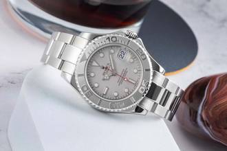 Thumbnail von Rolex Yacht-Master 35 Oyster Stahl / Platin Medium Size Ref. 168622