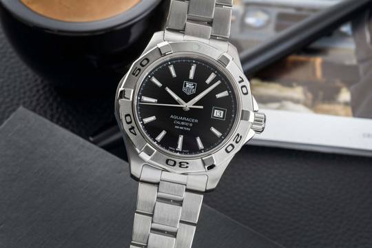  TAG Heuer Aquaracer 300M Automatik Calibre 5 Edelstahl Herrenuhr Ref WAP2010 B&P 2013 