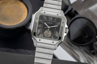 Thumbnail von Cartier Santos Stahl Dual Time Herrenuhr Ref. WSSA0076 Box & Papiere 2025