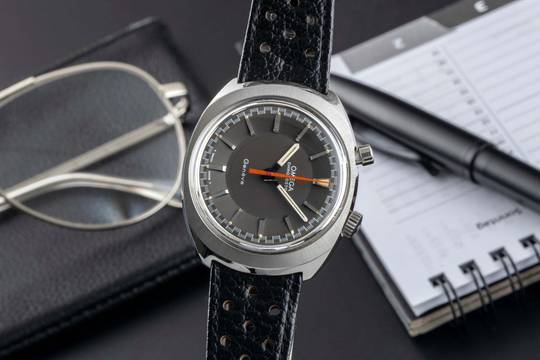  Omega Genève Chronostop Chronograph Handaufzug Herrenuhr 145.010 Vintage Klassiker 