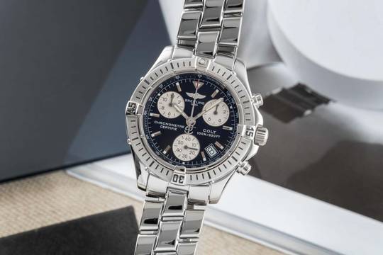  Breitling Colt Chronograph Edelstahl Quarz Herren Ref. A73350 Box & Papiere 2004 