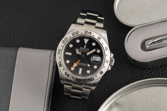  Rolex Explorer II Black Dial Edelstahl Automatik Herrenuhr Ref. 216570 B&P 2016 