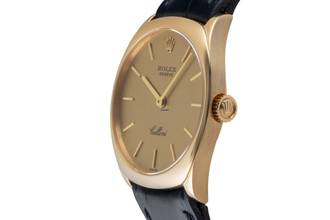 Thumbnail von Rolex Cellini White Dial Lady 18k (0,750) Gold Handaufzug Damenuhr Ref. 4129
