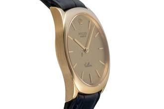 Thumbnail von Rolex Cellini White Dial Lady 18k (0,750) Gold Handaufzug Damenuhr Ref. 4129