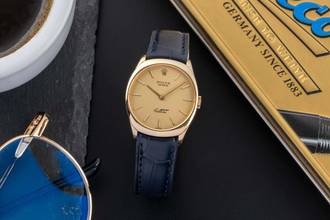 Thumbnail von Rolex Cellini White Dial Lady 18k (0,750) Gold Handaufzug Damenuhr Ref. 4129