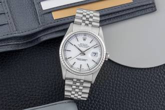 Thumbnail von Rolex Datejust 36 White Dial Edelstahl Automatik Herrenuhr Ref. 16220 Y-Serie