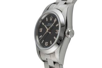 Thumbnail von Rolex Oyster Perpetual Black Dial Edelstahl Automatik Damenuhr Ref. 76080